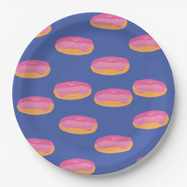 Doughnuts Paper Plate (Front)