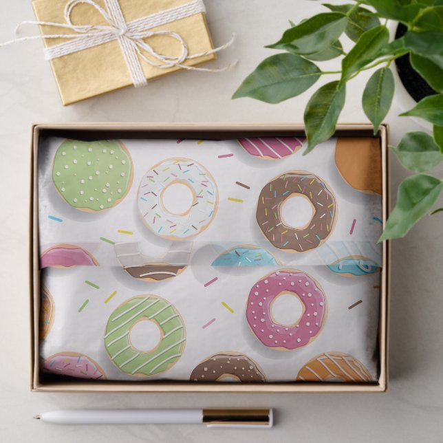 Doughnuts Pattern  Tissue Paper (Gift)