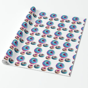 Doughnuts Pattern Wrapping Paper