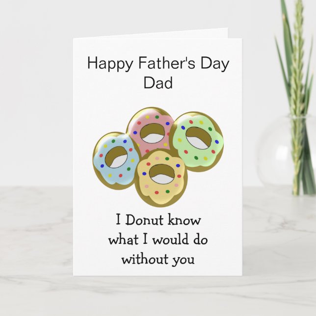 Doughnuts Personalised Father's Day Card (Front)