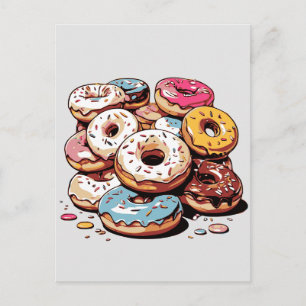Doughnuts Pile  Clip Art Postcard