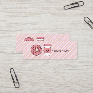 Doughnuts plus Coffee plus Books equal Life Bookma Mini Business Card