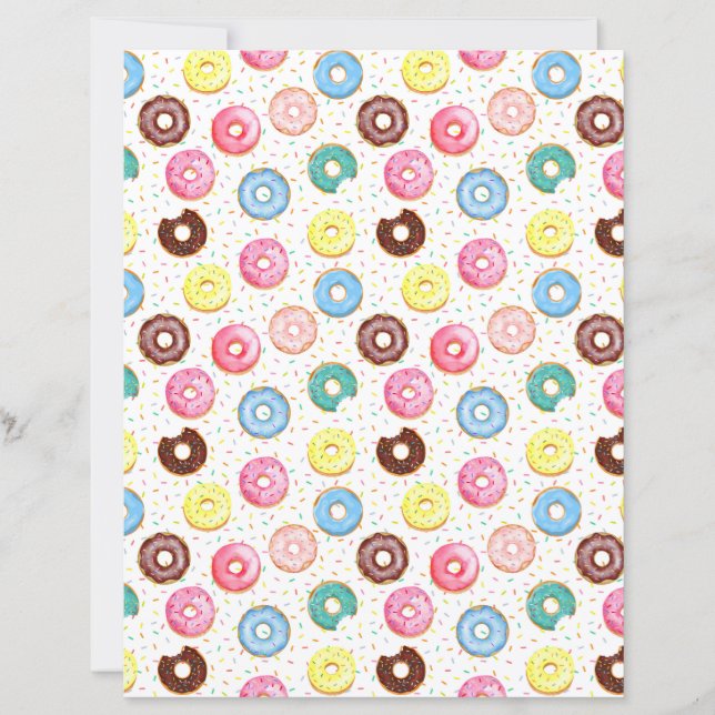 Doughnuts Scrapbook Paper (Front)
