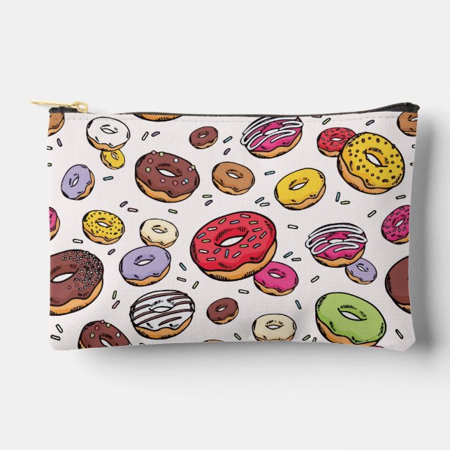 Doughnuts seamless pattern accessory pouch (Front)