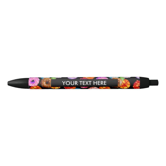 Doughnuts seamless pattern + your backgr. & ideas black ink pen (Front)