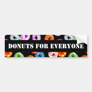 Doughnuts seamless pattern + your backgr. & ideas bumper sticker