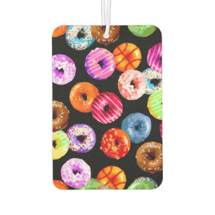 Doughnuts seamless pattern + your backgr. & ideas car air freshener