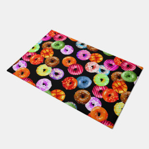 Doughnuts seamless pattern + your backgr. & ideas doormat