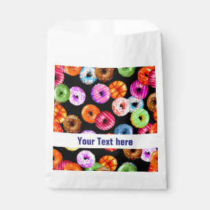 Doughnuts seamless pattern + your backgr. & ideas favour bag