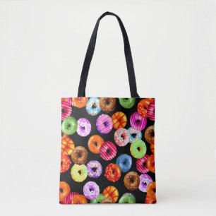 Doughnuts seamless pattern + your backgr. & ideas tote bag