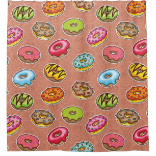 Doughnuts shower curtain