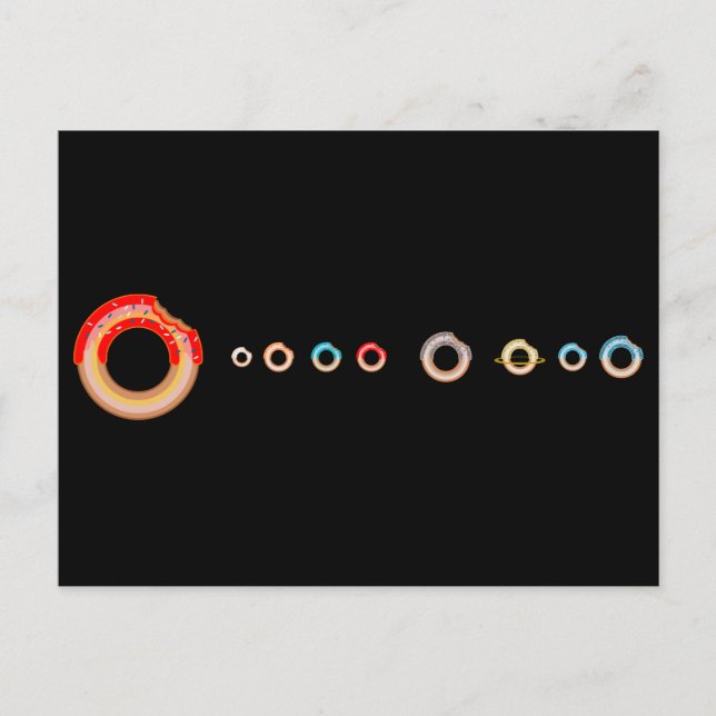 Doughnuts Solar System Postcard (Front)
