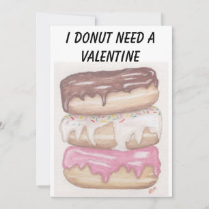 Doughnuts Valentine Holiday Card