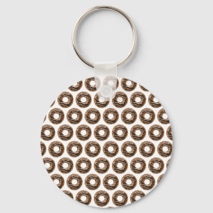 Doughnuts with chocolate icing key ring