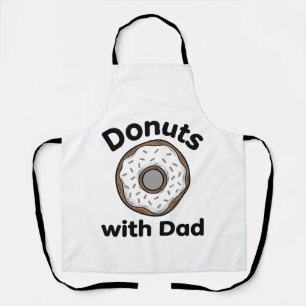 Doughnuts With Dad Vintage Doughnut Shirt Design_1 Apron
