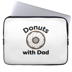 Doughnuts With Dad Vintage Doughnut Shirt Design_1 Laptop Sleeve