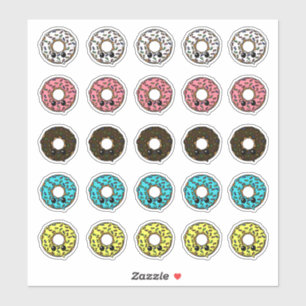 Doughnuts with Different Frostings and Sprinkles