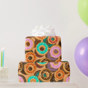 Doughnuts With Sprinkles Pattern  Wrapping Paper