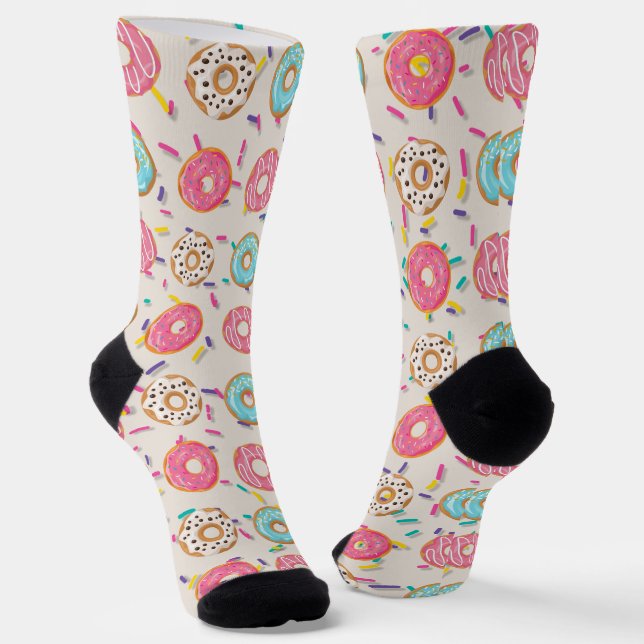 Doughnuts with Sprinkles Socks (Angled)