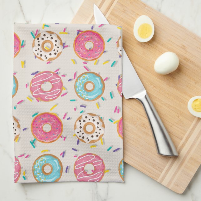 Doughnuts with Sprinkles Tea Towel (Quarter Fold)