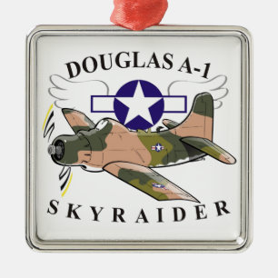 douglas a-1 skyraider metal ornament