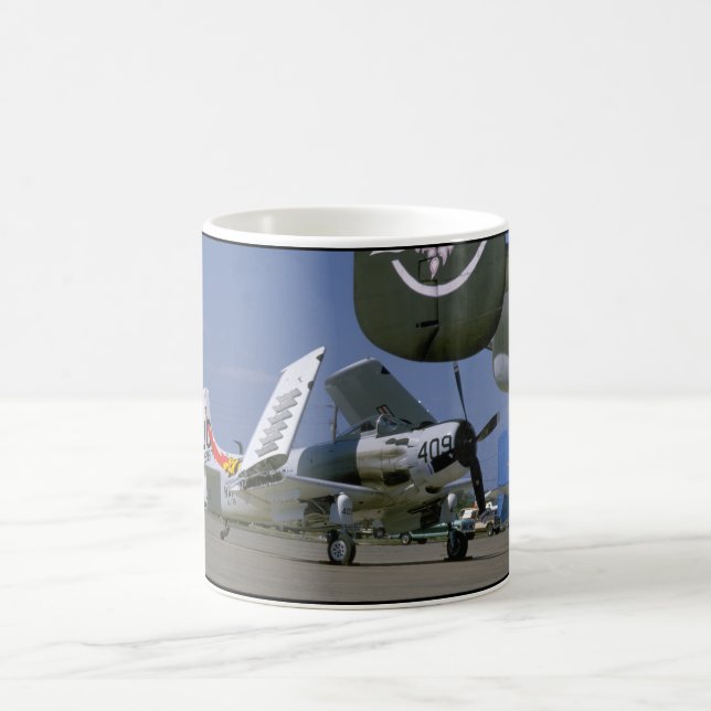 Douglas AD-1 Skyraider, Folded Wings_WWII Planes Coffee Mug (Center)