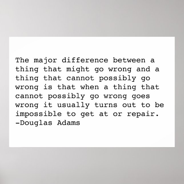 Douglas Adams Poster (Front)