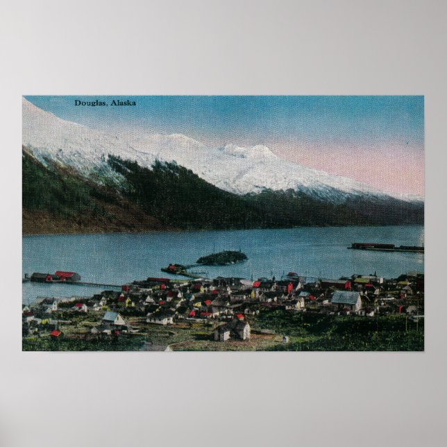 Douglas, Alaska Town ViewDouglas, AK Poster (Front)