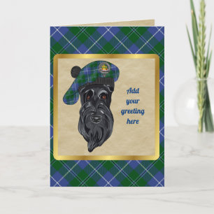 Douglas Badge & Tartan Personalised Card