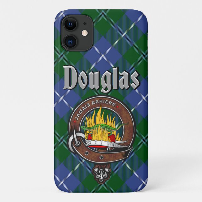 Douglas Clan Badge & Tartan Phone Case (Back)
