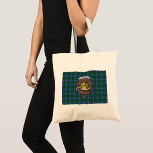 Douglas Clan Badge Tartan Tote Bag