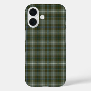 Douglas Clan Moss Green Weathered Tartan iPhone 16 Case