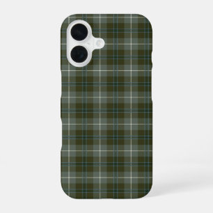 Douglas Clan Moss Green Weathered Tartan iPhone 16 Case