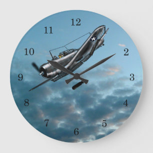 Douglas Dauntless Dive Bomber Large Clock