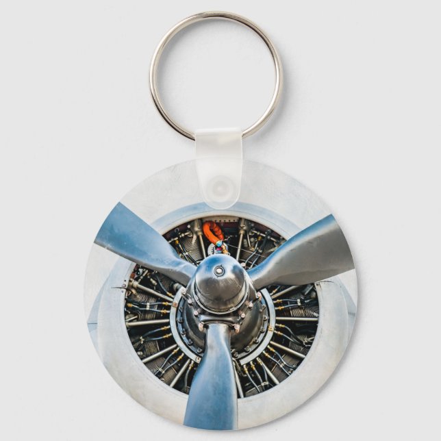 Douglas DC-3 Aircraft. Propeller Key Ring (Front)