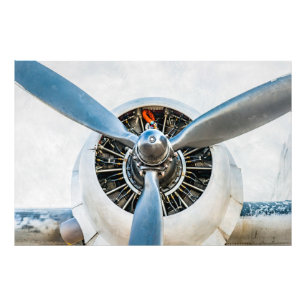 Douglas DC-3 Aircraft. Propeller Photo Print
