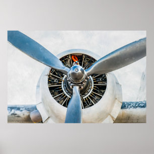 Douglas DC-3 Aircraft. Propeller Poster