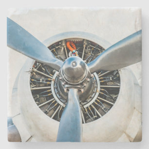 Douglas DC-3 Aircraft. Propeller Stone Coaster