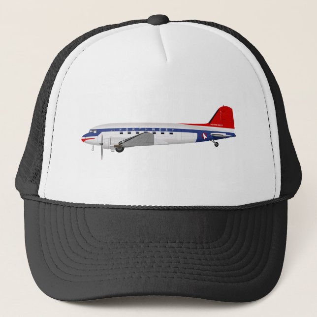 Douglas DC-3 Skytrain Northwest Airlines Trucker Hat (Front)
