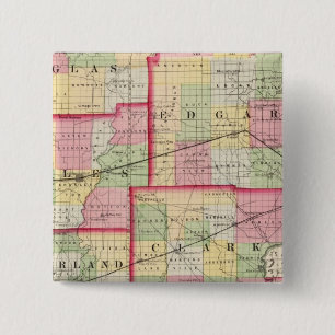 Douglas, Edgar, Coles, Cumberland, Clark counties 15 Cm Square Badge