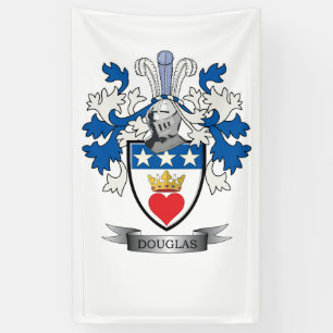 Douglas Family Crest Coat of Arms Banner