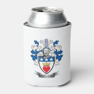 Douglas Family Crest Coat of Arms Can Cooler