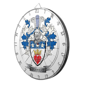 Douglas Family Crest Coat of Arms Dartboard