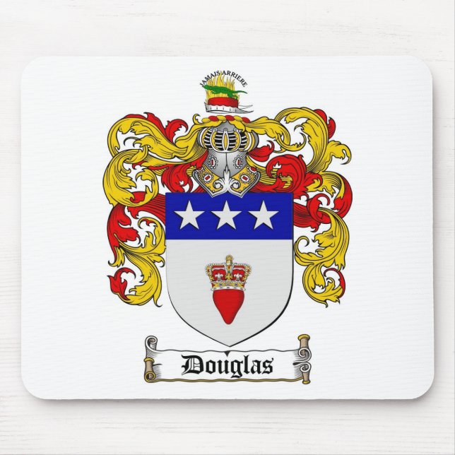 DOUGLAS FAMILY CREST -  DOUGLAS COAT OF ARMS MOUSE PAD (Front)