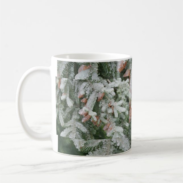 Douglas Fir Covered with Ice Coffee Mug (Left)