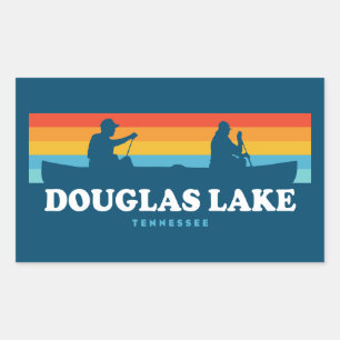 Douglas Lake Tennessee Canoe Rectangular Sticker