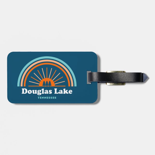 Douglas Lake Tennessee Rainbow Luggage Tag (Back Horizontal)