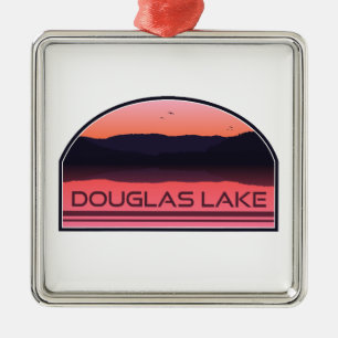 Douglas Lake Tennessee Red Sunrise Metal Ornament