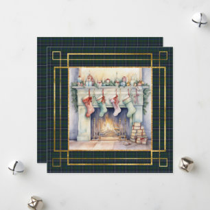 Douglas Modern Scottish Tartan Christmas  Holiday Card