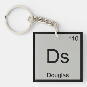 Douglas Name Chemistry Element Periodic Table Key Ring